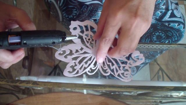 Бабочка из шифона. Гильоширование. Часть2