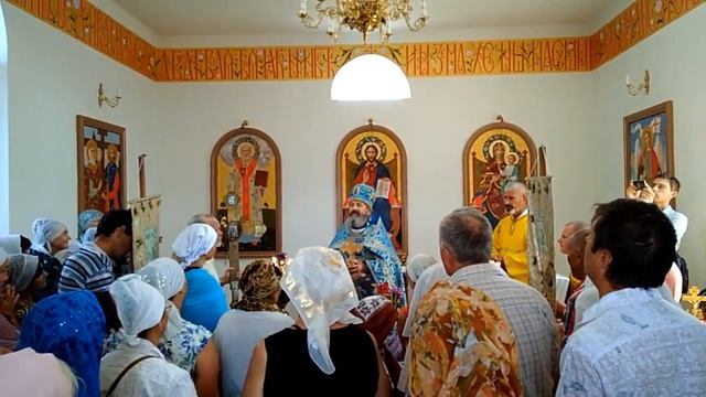 Молебен после Крестного хода Часовня Всецарица Лазурное 28 августа 2017 смотреть онлайн