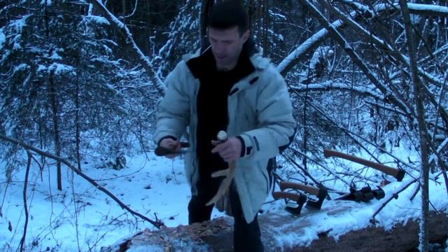 Рубка рога топором ТАЙГА-2 / www.bulat-sib.ru смотреть онлайн