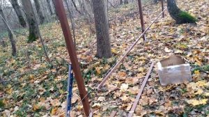 Монтаж поперечного профиля на столбы забора!