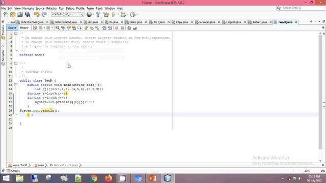 Two dimension array in java |Java program for addition of two 2D array(today):Java tutorial Part 19 смотреть онлайн
