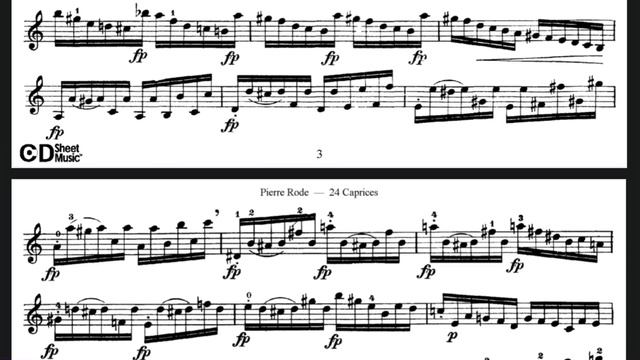 Pierre Rode, Caprice No.2 notes / Роде , каприс 2 , ноты смотреть онлайн