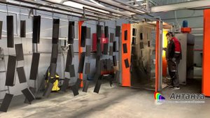 Покраска мелких деталей. Кольцевая линия порошковой покраски. Компания Антанта