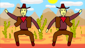 Анимационное видео: Человечки движутся и танцуют