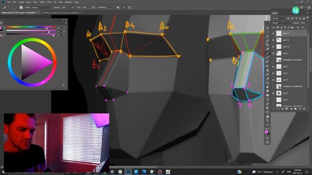Рисуем Голову. Часть 2 - КAK ПОНЯТЬ ГРАНИ ? смотреть онлайн