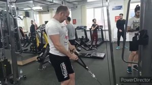 подьём на бицепс в крассовере, молот