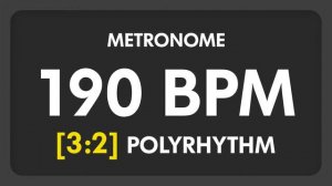 190 BPM - 3:2 PolyRhythm Metronome