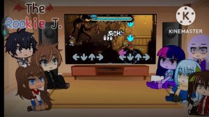 Characters React to FNF Indie Cross - Week 3: Bendy || The Rookie J. (❗Warning: Violence)