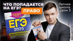 Урок 3. Право в РФ - что попадется на ЕГЭ по обществознанию? | Летняя школа