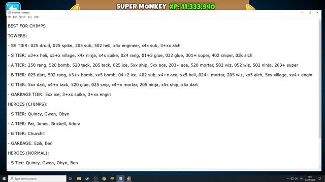 Bloons TD 6 - Towers and Heroes Tier List for Chimps (19.0 patch) смотреть онлайн