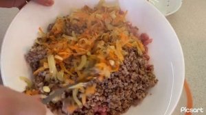 Фаршированный перец с гречкой и фаршем