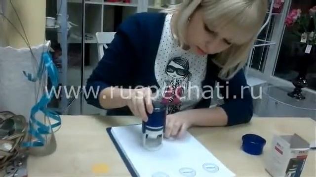 Как наклеить печать, штам на автоматическую оснастку