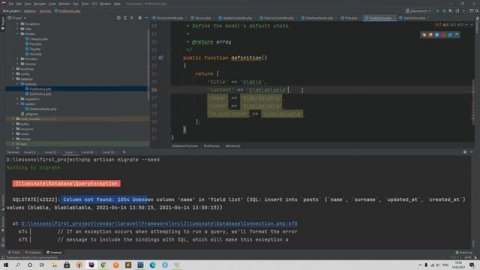 Laravel курс с нуля, база. 28. Классы Factory и Seed в Laravel