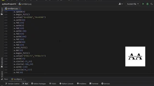 Python Project Tom and Jerry design  | How to draw tom and jerry by python | Python Turtle Tutorial