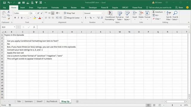 Excel - Icon Sets for Text? - Episode 2067 смотреть онлайн
