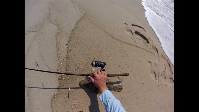 How to Catch Flounder from the Beach - 7.8-Pound Surf Fluke! смотреть онлайн