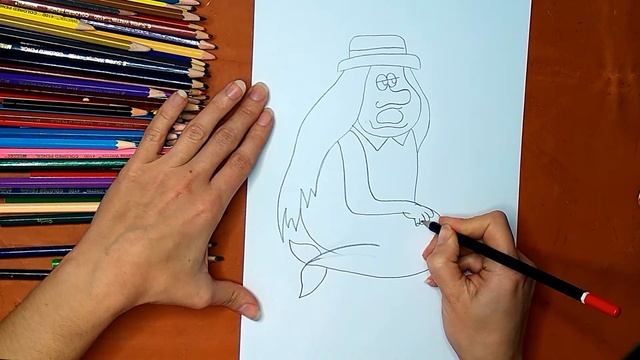 Как нарисовать водяного. Онлайн-школа рисования "Малевашки"