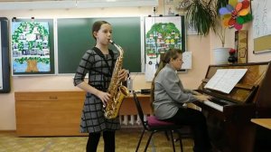 Планель "Итальянская серенада",  Мартин "Танец саксофона". Кузнецова Анна, 11 лет, конц. Петрова Т