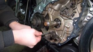 Замена привода масляного насоса Yamaha XV1600 Road Star. Replacement oil pump замена  сцепления