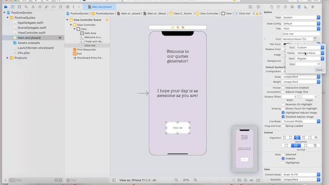 Creating Your Own iOS App in Xcode with Storyboards & Swift - Positive Quotes Generator! смотреть онлайн