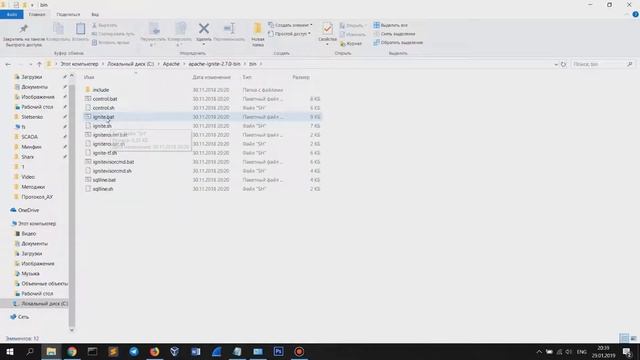 Установка Apache Ignite на Windows 10. Install Apache Ignite on Windows 10. смотреть онлайн