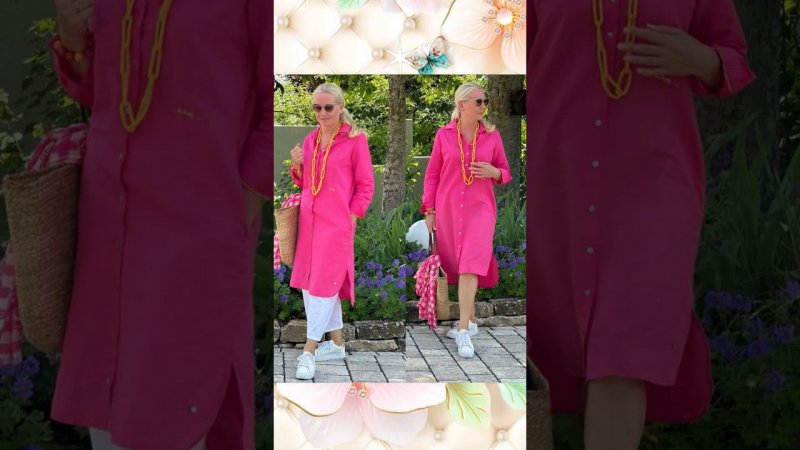 Платье-рубашка на лето-осень для женщин 55+/Shirt dress for women 55+#styleover60