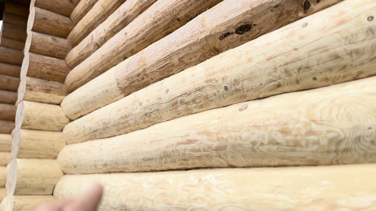 Начало отделки дома из сруба. Дом из рубленного бревна