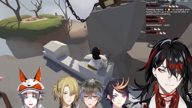 【HUMAN: FALL FLAT w/ LUXIEM】the boys will fall, down with men【NIJISANJI EN | Vox Akuma】