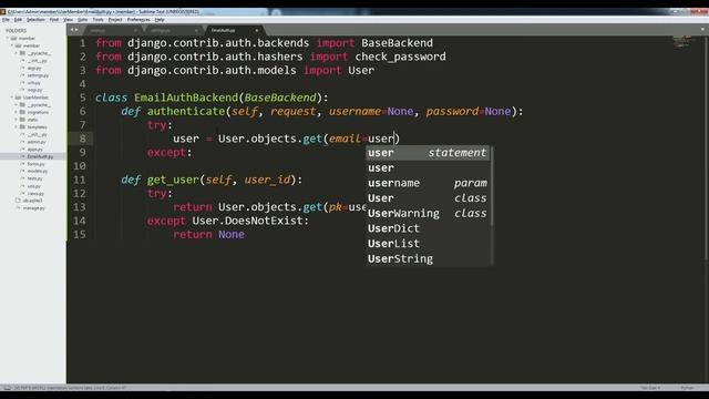 Học lập trình Web Python Django: Bài 12 - Authenticate Backends, Login with both Username and Email смотреть онлайн