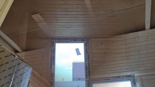 Отделка потолка вагонкой. Доделали комнату под ключ. смотреть онлайн