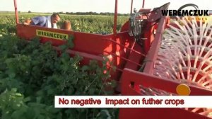 Уборка малины | Полурядный прицепной комбайн NATALKA фирмы WEREMCZUK FMR