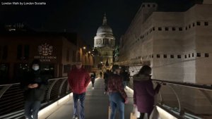 London Winter Walk, Central London Streets, South Bank, Millennium Bridge, London Bridge, Shard 4K