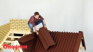 63. Вариант оформления конька кровли Ондулин Смарт
