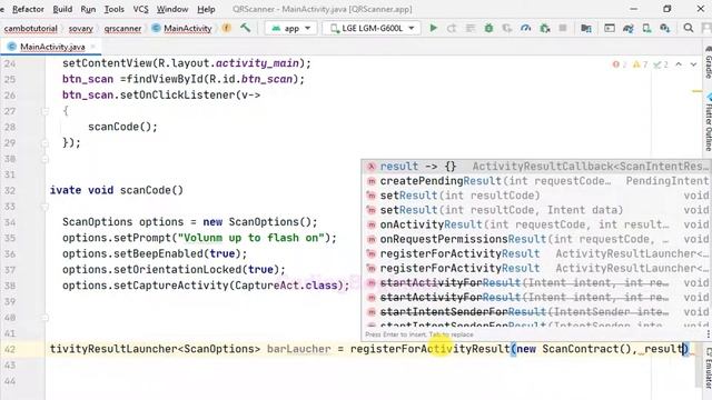 Scanner QR Code In Android Studio QR Scanner | Codingbeginner  #CodingBeginner #androidtutorial