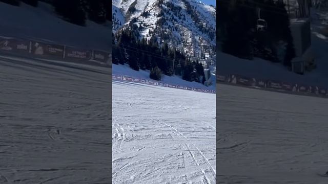 Ski resort Shymbulak. Mountains. Almaty. February. Алматы. Горнолыжный курорт Чимбулак. Наши горы.