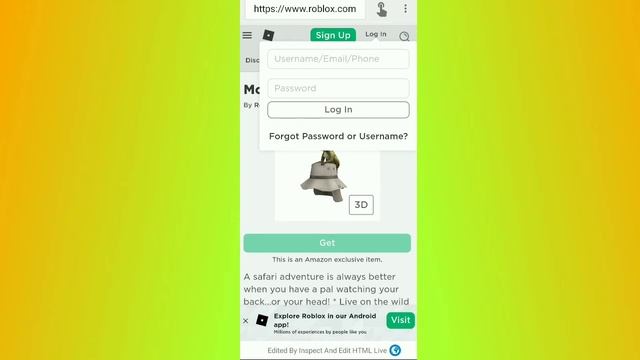 КАК ПОЛУЧИТЬ ОБЕЗЬЯНКУ НА ШАПКЕ НА АНДРОИД|Roblox смотреть онлайн