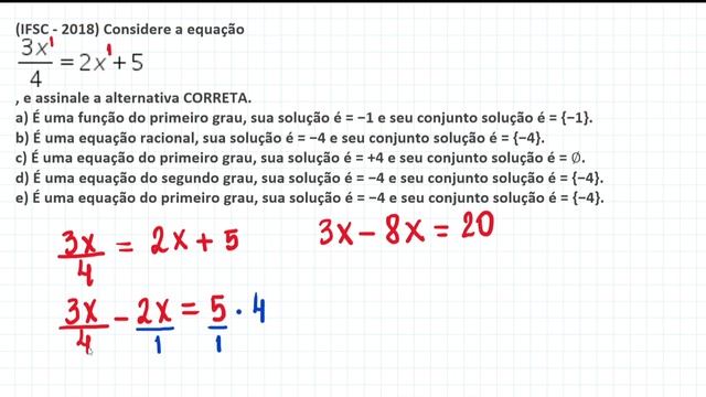 IFSC 2018 - Equação do 1° Grau смотреть онлайн