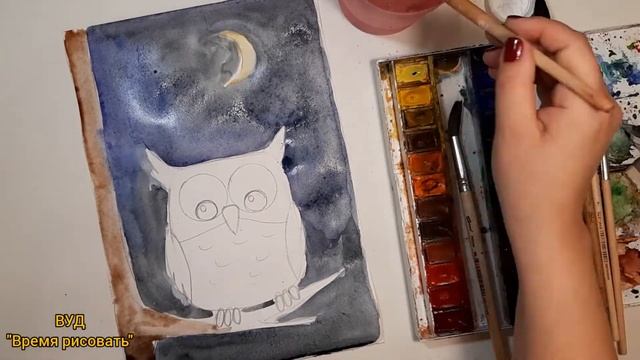 Как нарисовать сову смотреть онлайн