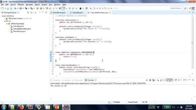 Lesson 2: Java 8 - Default Methods In Interface смотреть онлайн