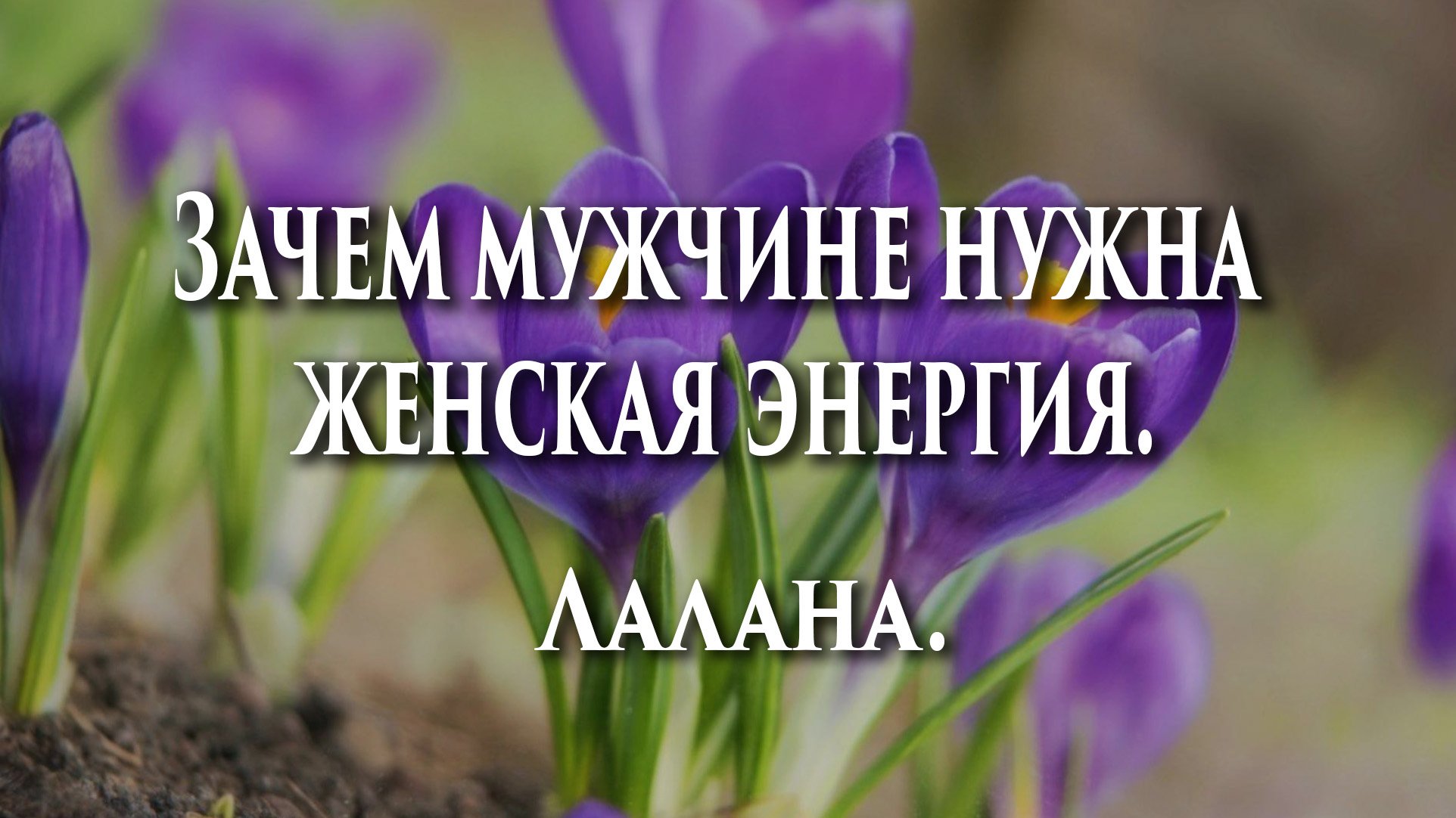 ? Зачем мужчине нужна женская энергия. Лалана.