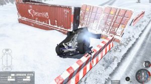 БОТ-ИДИОТ, или АВТОПОДСТАВЫ на СНЕЖНОЙ ТРАССЕ в BeamNG Drive