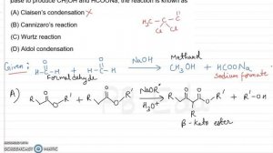 When two molecules of formaldehyde react in the presence of base to produce CH3OH and HCOONa | Chem