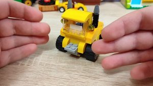 Обзор самоделки из Lego: Трактор с ковшом