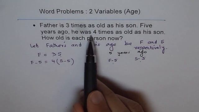 Father and Son Age Word Problem with two variables Linear System смотреть онлайн