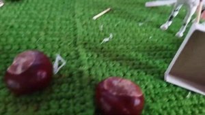 Как сделать лошадку из каштанов.