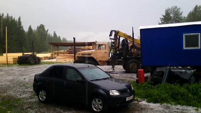 Мощный град в Красновишерске Красновишерск 08.06.2015
