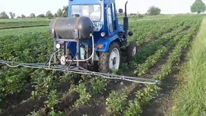 Опрыскивание картофеля гербицидом, пробный заезд с. Богдановка