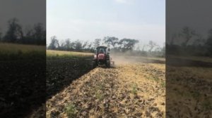 Оборотный 4 корпусной плуг UNLU в паре с  трактором Беларус (1523)