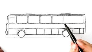 Как нарисовать Автобус Икарус