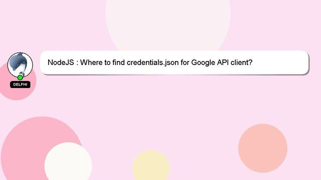 NodeJS : Where to find credentials.json for Google API client? смотреть онлайн